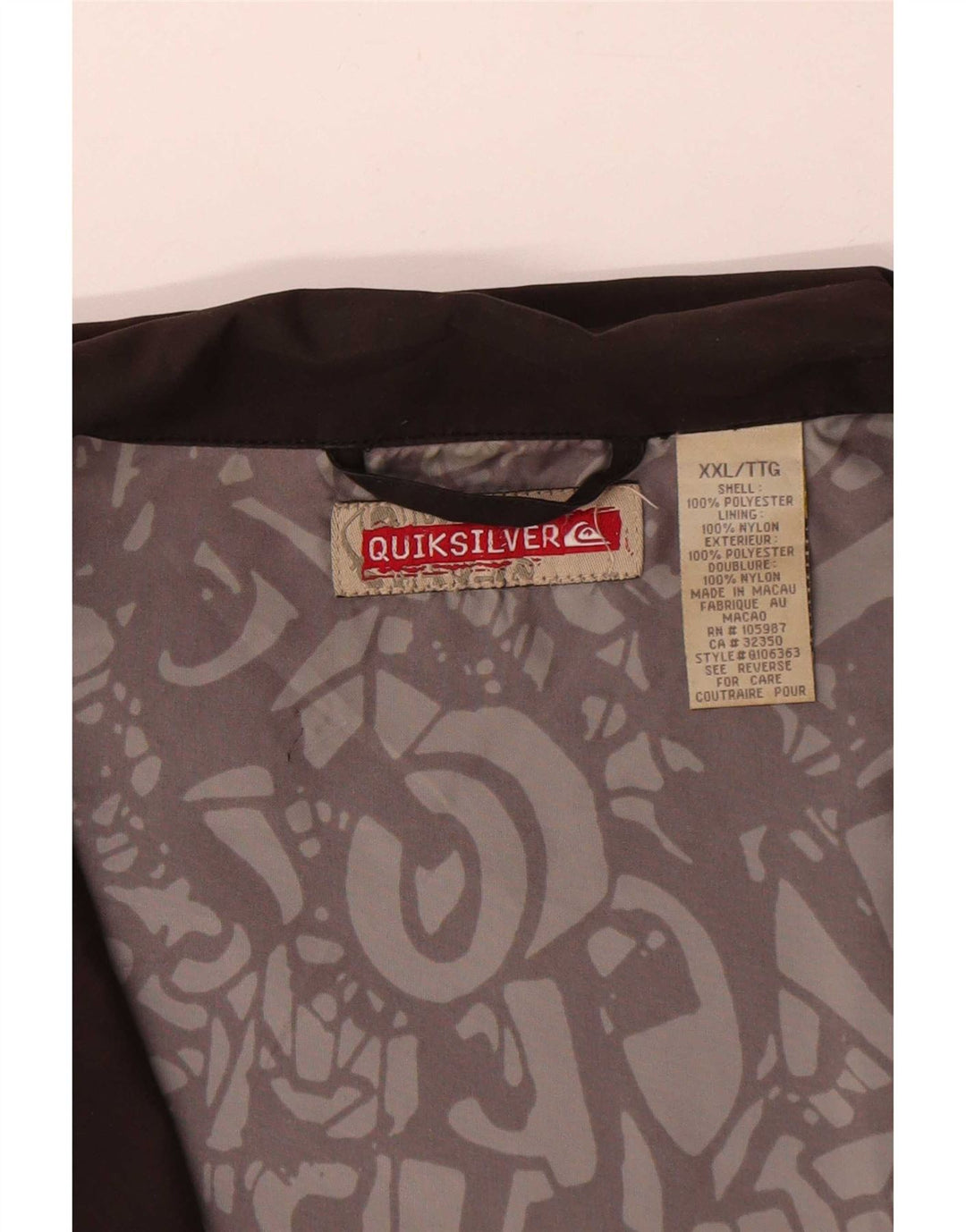 Jachetă Bomber pentru bărbați Quiksilver UK 44 2XL Maro Poliester