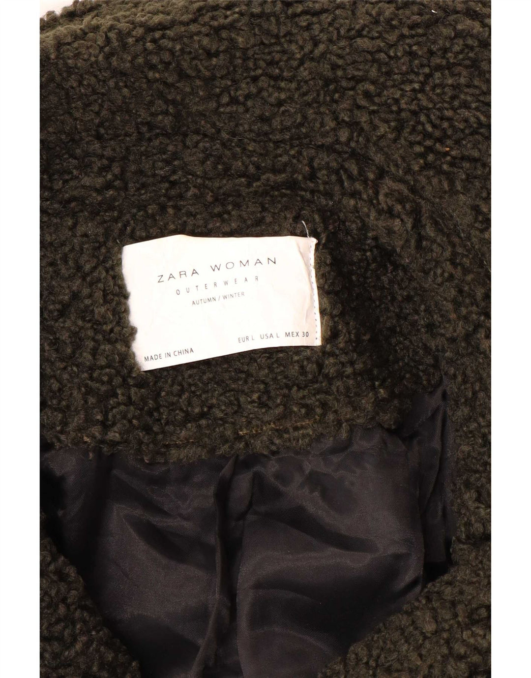 Pardesiu pentru femei cu ursuleț Zara UK 16 mare kaki