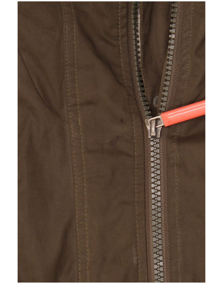 Jachetă de vânt cu glugă Superdry pentru femei UK 14 Poliester kaki mediu