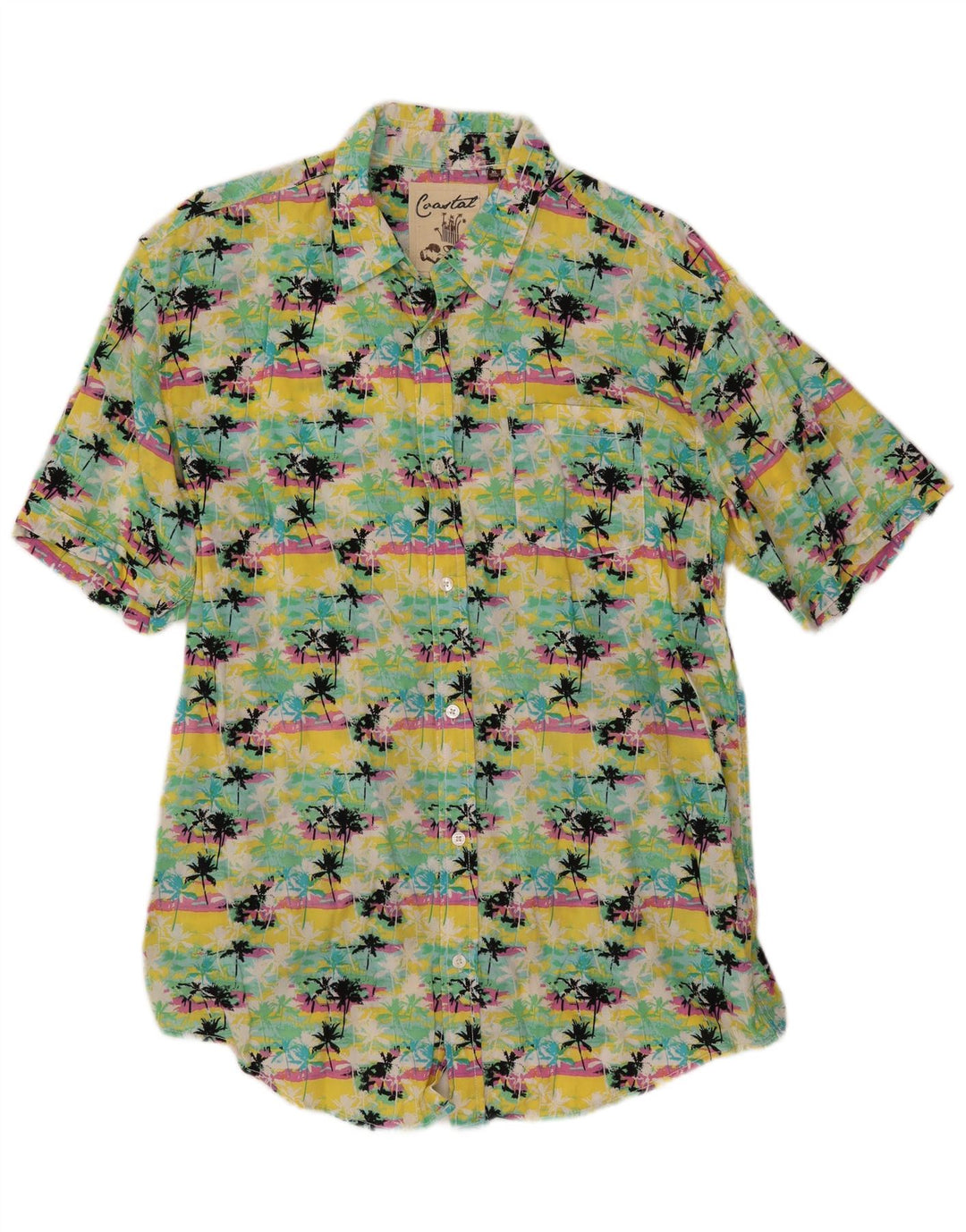 Cămașă cu mânecă scurtă pentru bărbați VINTAGE XL din bumbac multicolor hawaian