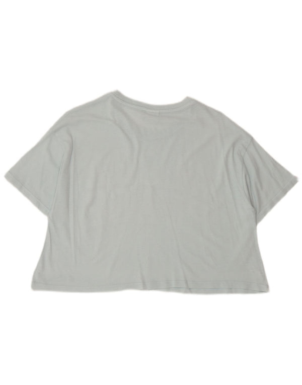 Zara Fete Tricou Grafic Crop Top 11-12 Ani Albastru