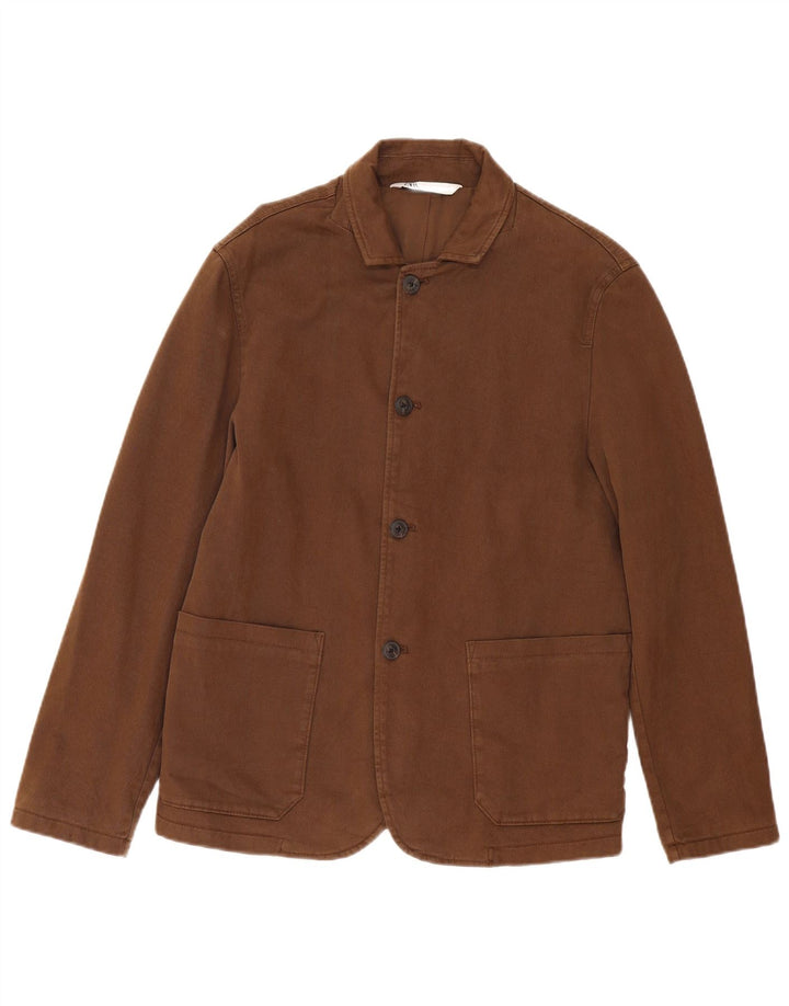 Bomber pentru bărbați Zara UK 36 mic, maro, bumbac