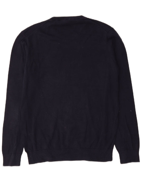 Crew Clothing Pulover pentru bărbați cu decolteu în V Pulover mare, albastru bleumarin, bumbac