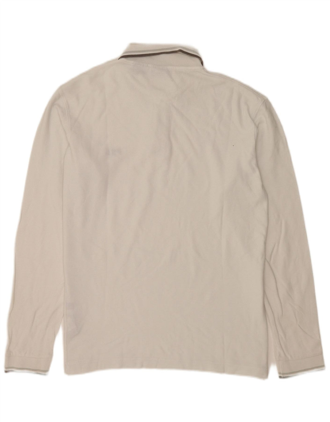 Tricou polo cu mânecă lungă pentru bărbați Fila, bumbac alb mare