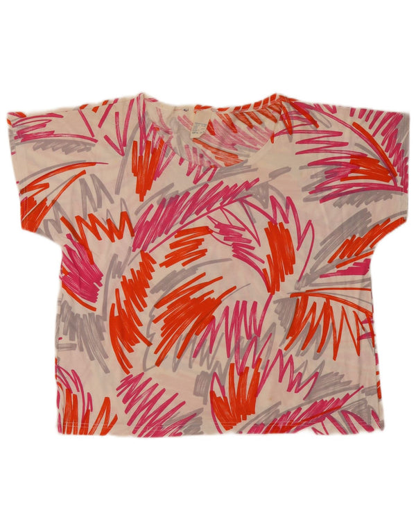 Tricou Vintage pentru femei Top UK 16 mare, multicolor, floral, bumbac