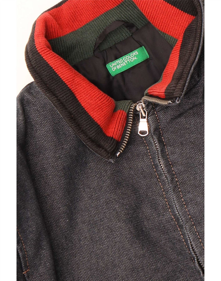 Jachetă de vânt pentru bărbați Benetton denim, 10-11 ani, albastru bleumarin, bloc de culoare