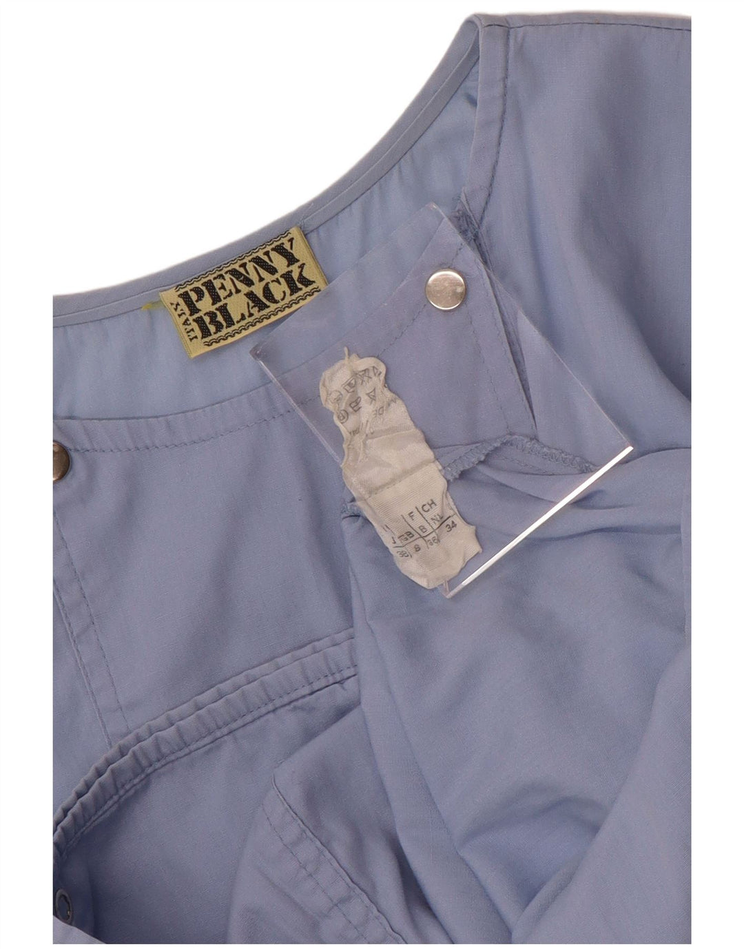 Jachetă Bomber pentru femei Penny Black, cu două piepturi, UK 8, bumbac albastru mic