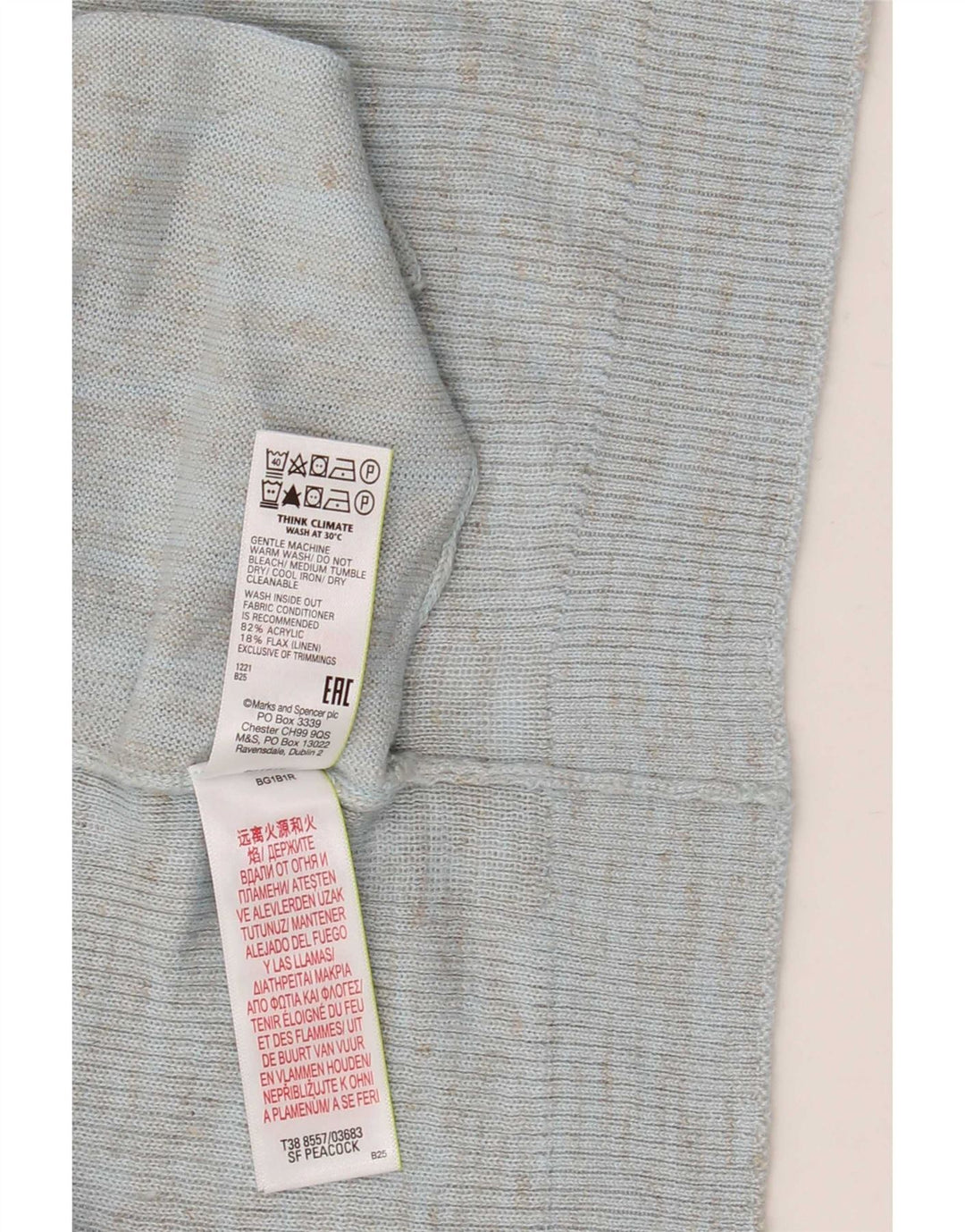 Pulover cardigan supradimensionat pentru femei Marks & Spencer UK 16, mare, albastru pete