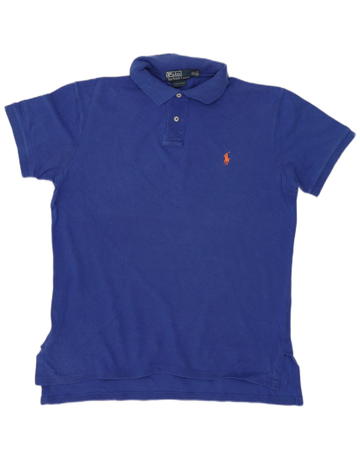 RALPH LAUREN Tricou polo personalizat pentru bărbați, bumbac albastru mediu
