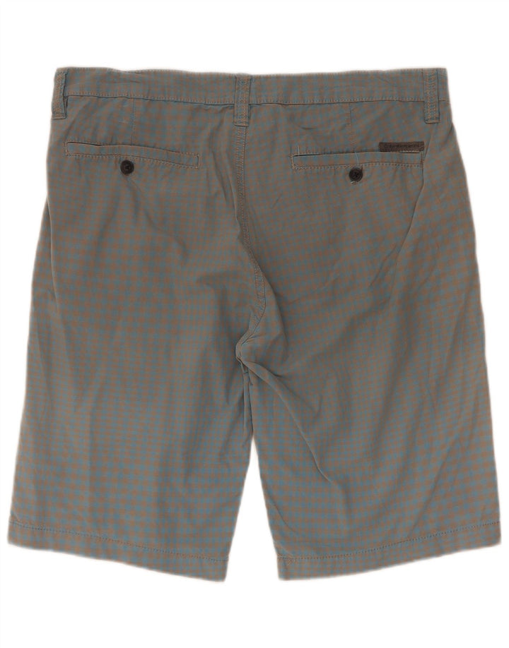 Pantaloni scurți cargo pentru bărbați Calvin Klein W33 Large Blue Gingham