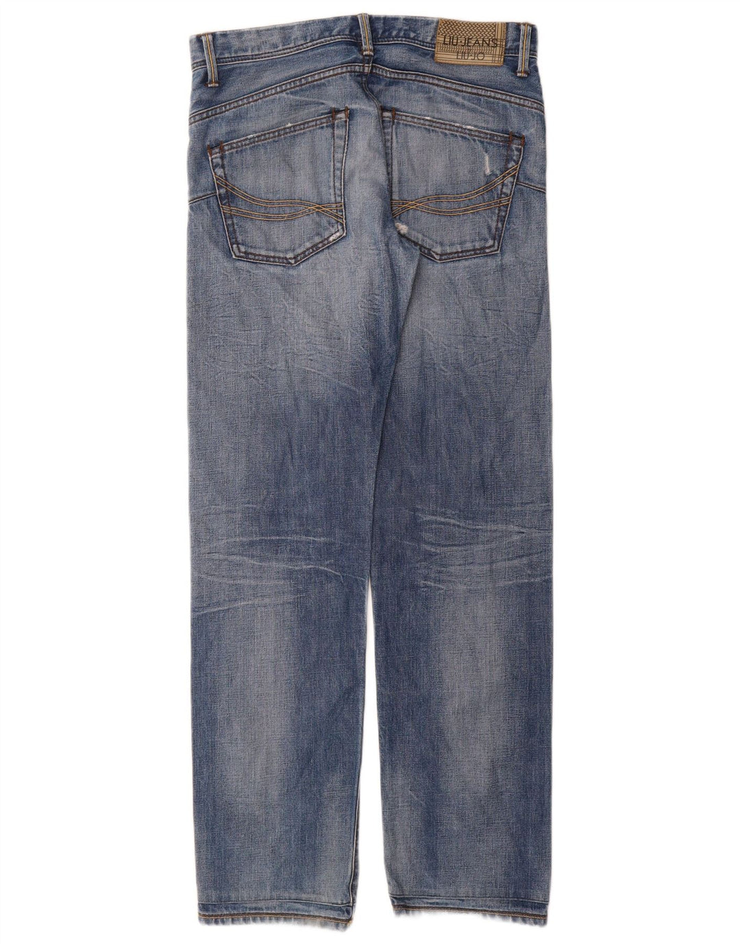 Liu Jo Blugi Distressed drepte pentru bărbați W32 L34 Bumbac albastru
