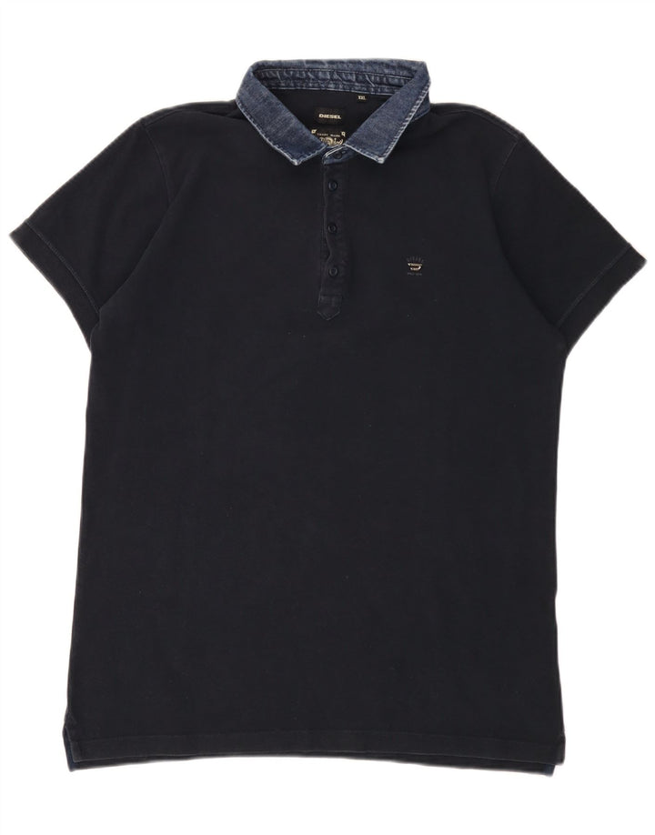 Tricou polo pentru bărbați Diesel 2XL, bumbac bleumarin