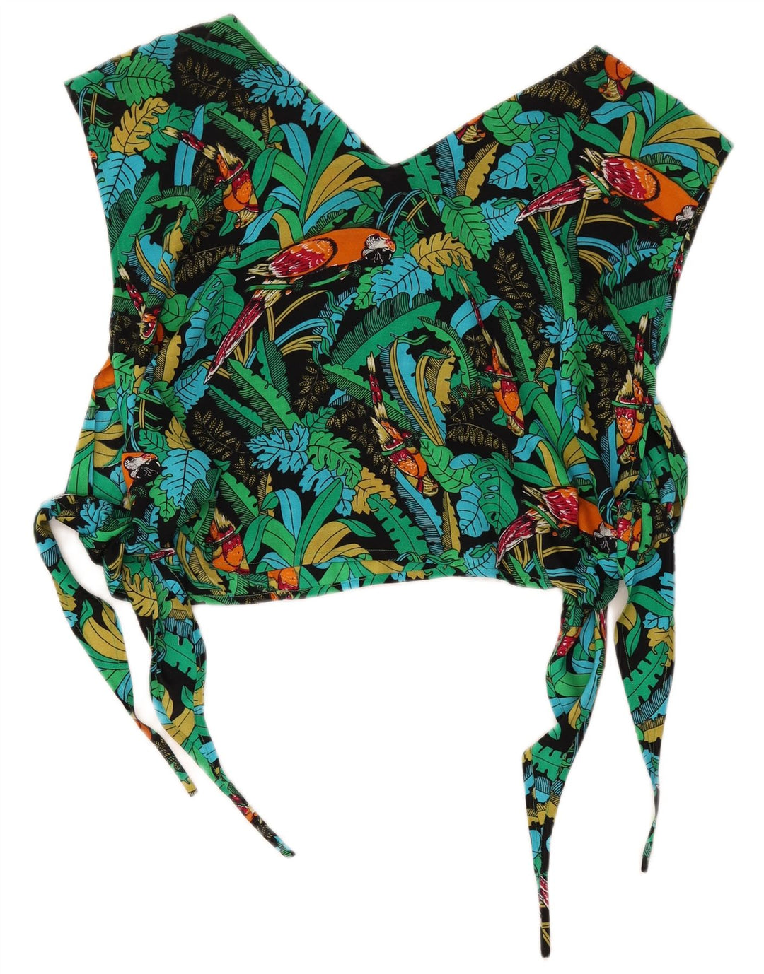 Set fuste 2 piese vintage pentru femei, mediu W26, verde, floral, hawaian