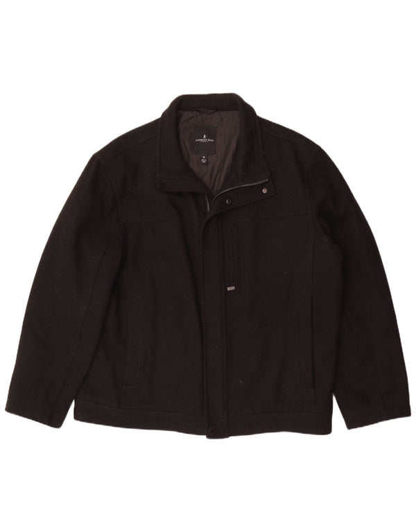 Bomber pentru bărbați London Fog UK 42 XL Lână neagră