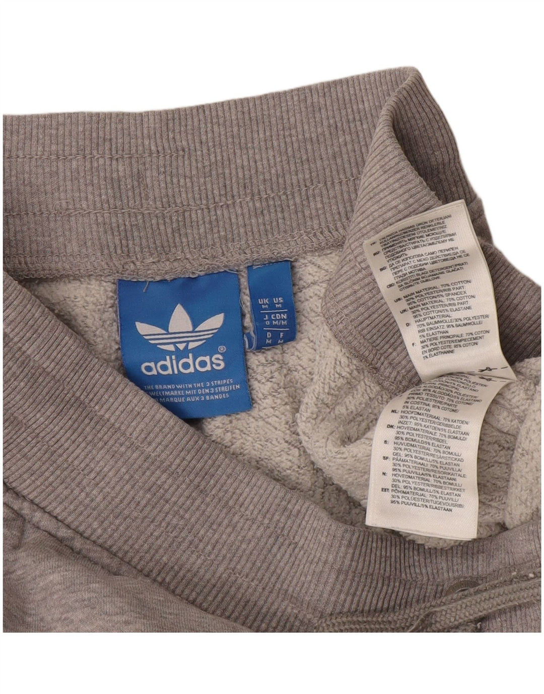 Pantaloni scurți sport Adidas pentru bărbați, bumbac cu pete gri medii