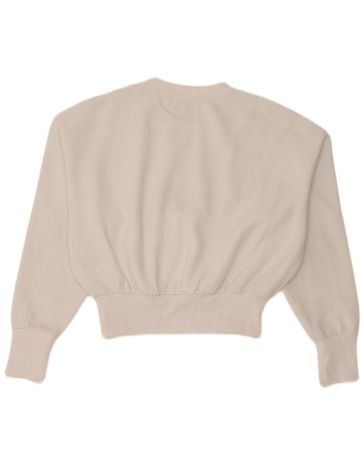 Calvin Klein Jeans Pulover supradimensionat pentru femei UK 14 Medium White