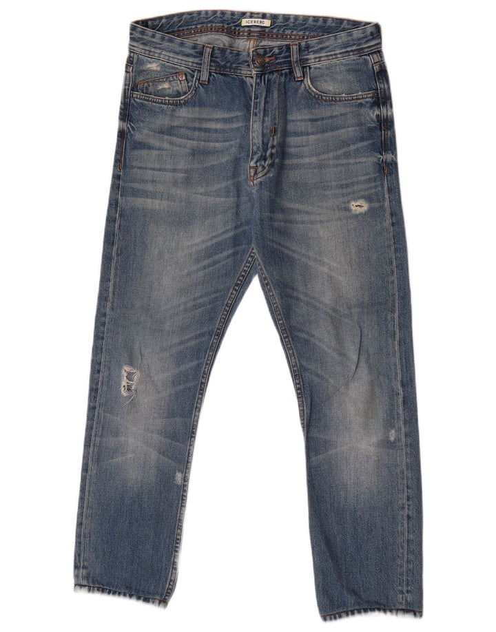Blugi slim pentru femei Iceberg Distressed W31 L26 Blue