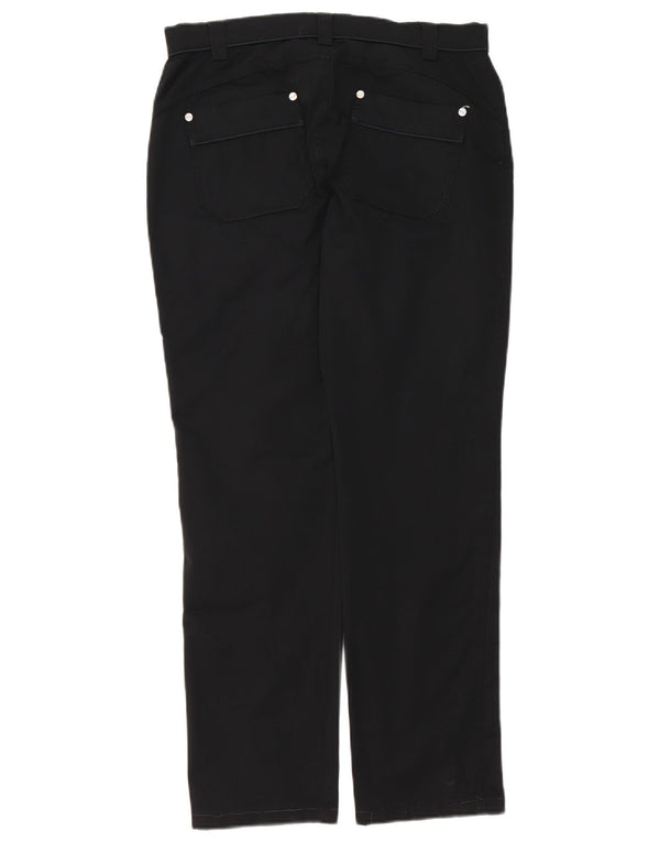 Pantaloni casual drepti pentru femei Marella UK 10 Small W30 L30 Bumbac negru