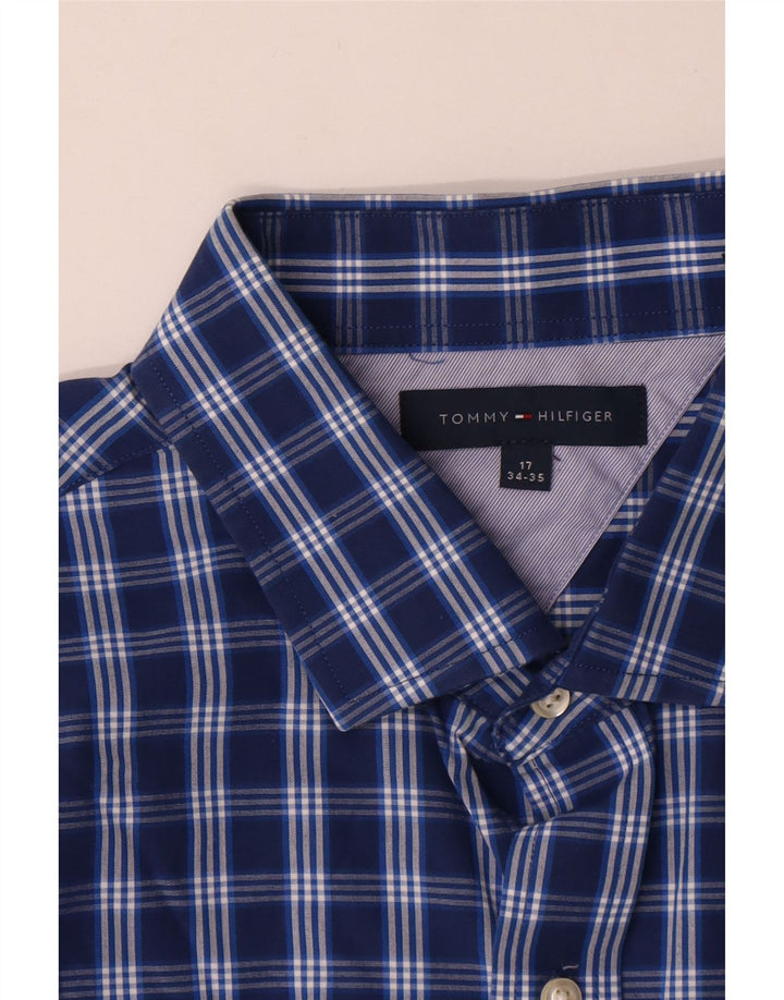 Cămașă pentru bărbați Tommy Hilfiger Mărimea 17 XL Bleumarin Check