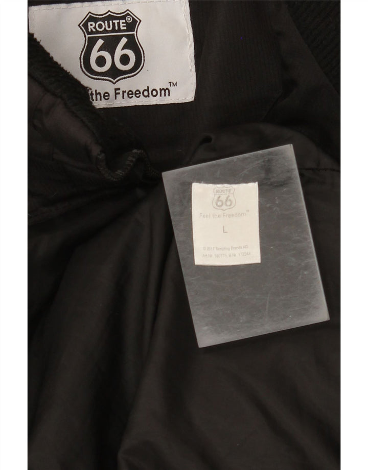 Jachetă căptușită pentru bărbați ROUTE 66 UK 40 Poliester negru mare