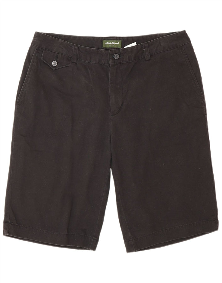 Pantaloni scurti chino pentru femei Eddie Bauer US 12 Large W32 Bumbac negru