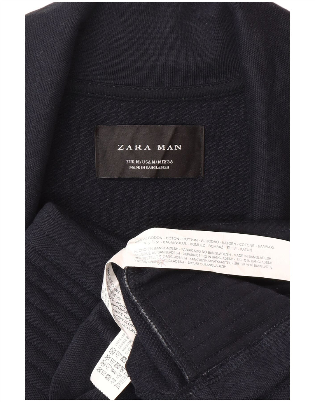 Jachetă motociclist pentru bărbați Zara Marea Britanie 38 Bumbac bleumarin mediu