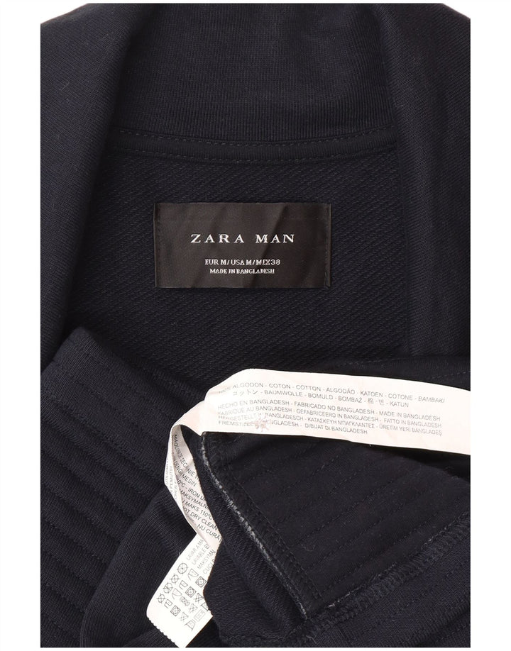 Jachetă motociclist pentru bărbați Zara Marea Britanie 38 Bumbac bleumarin mediu