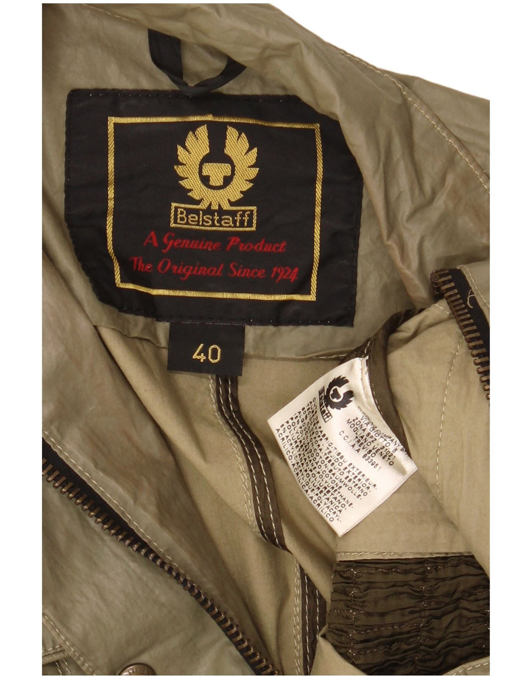 Jachetă pentru femei Belstaff IT 40 Small Khaki Bumbac