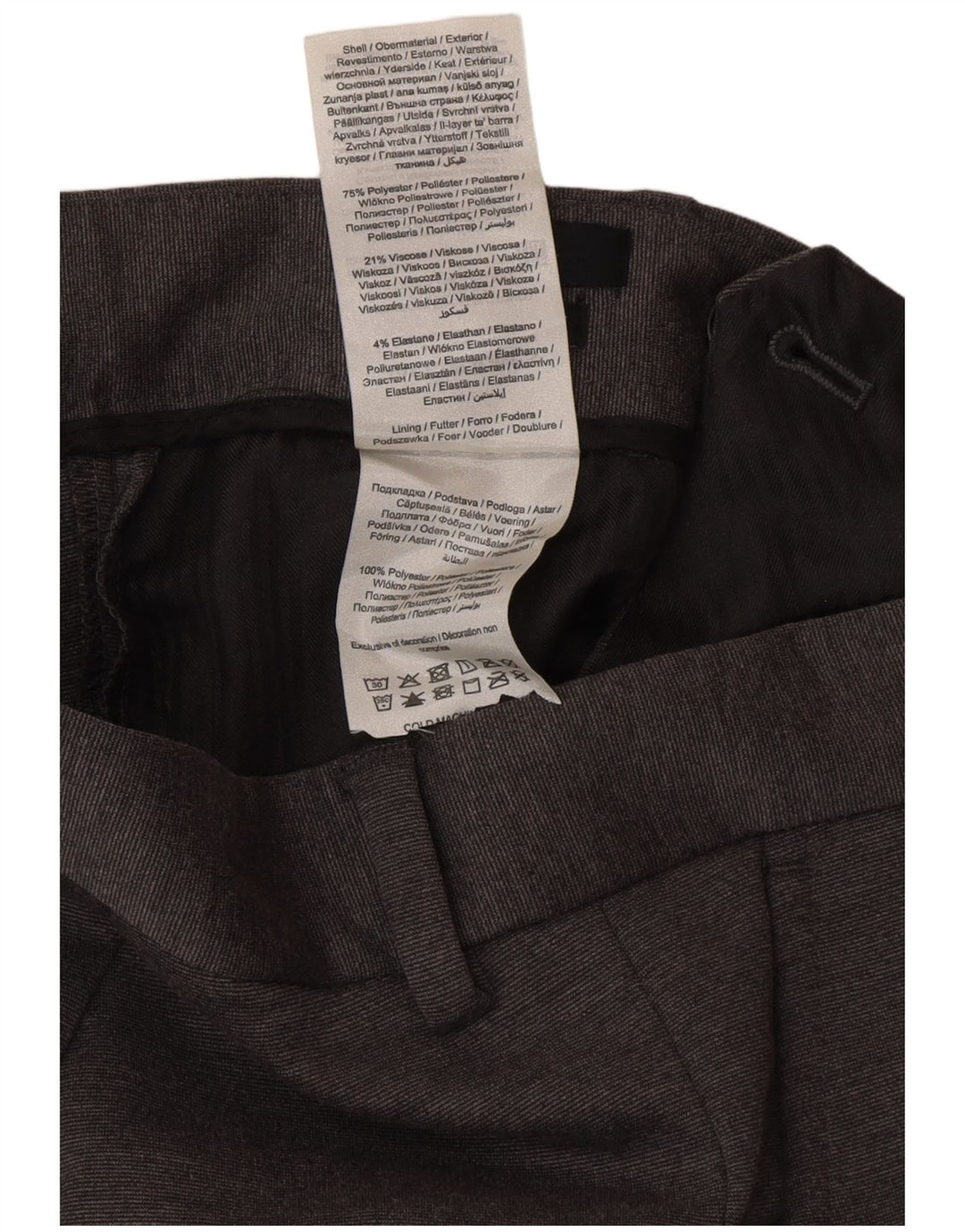 Pantaloni chino slim pentru femei Jack & Jones XS W28 L32 poliester gri
