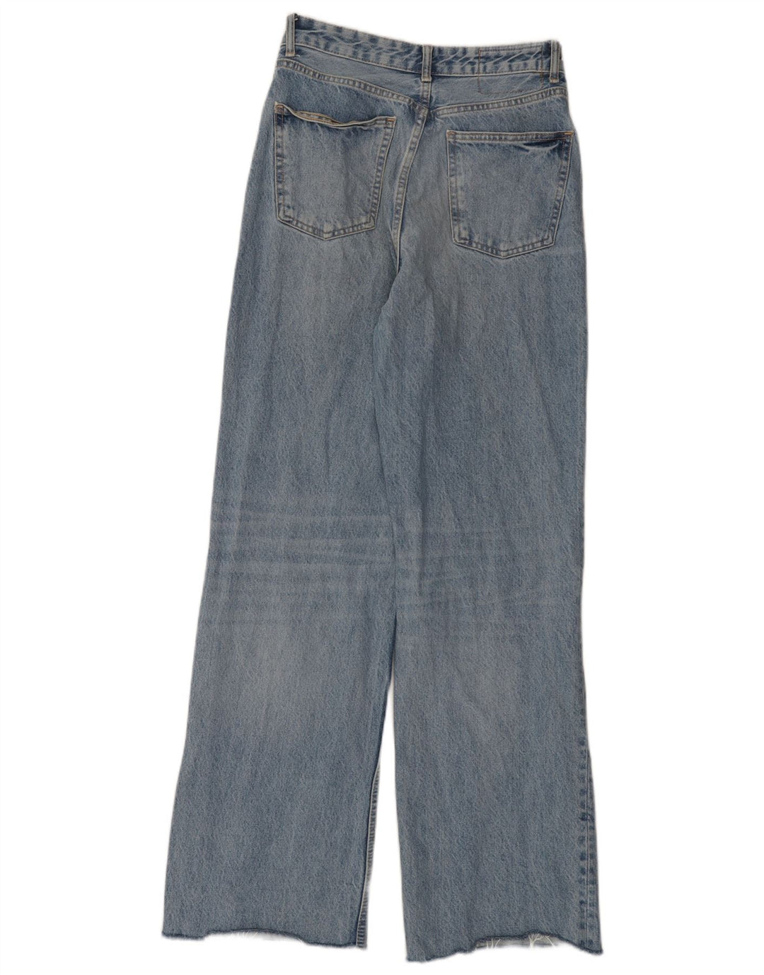 Blugi de damă Zara cu picioare largi, învechiți, EU 40 Medium L30 L32 Albastru