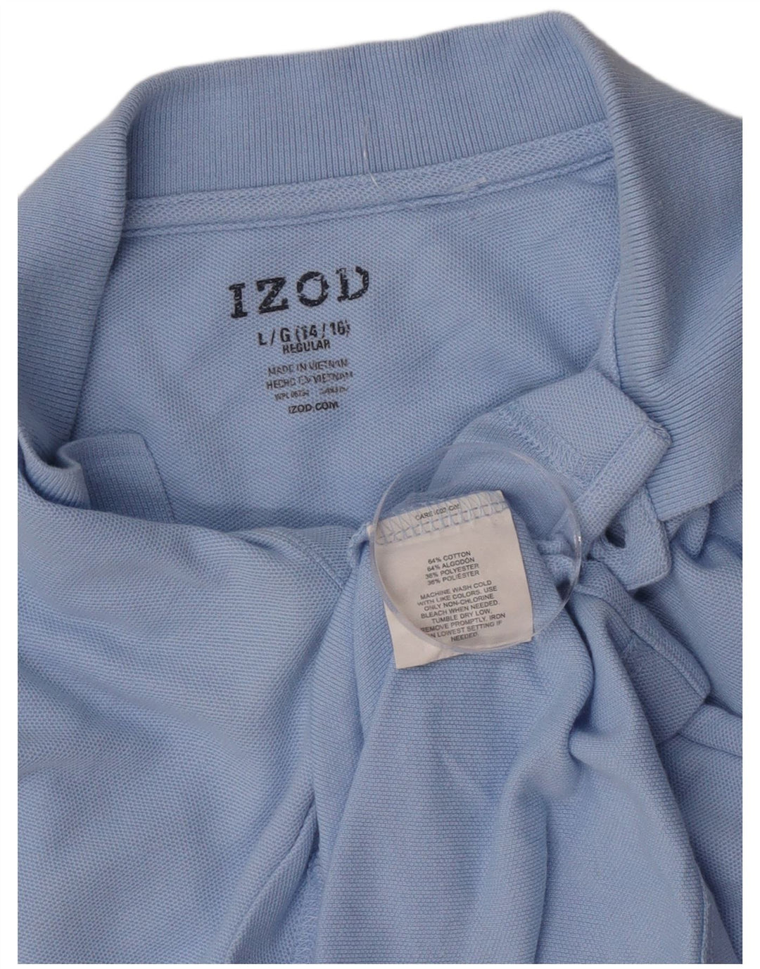Izod Băieți Polo Regular 14-15 Ani Mare Bumbac Albastru