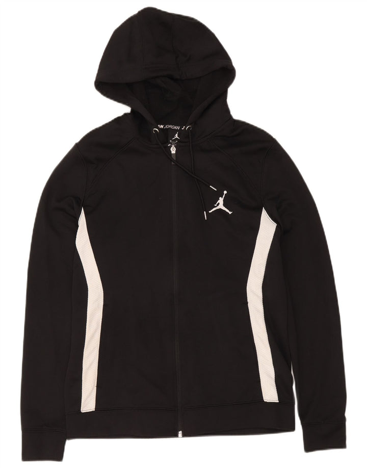 Pulover Jordan pentru bărbați Dri Fit, cu fermoar, poliester negru mediu