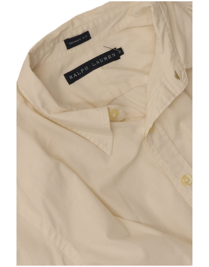 Cămașă skinny pentru femei Ralph Lauren US 8 Medium Off White