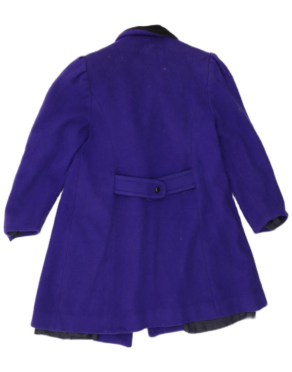 Palton dublu pentru femei Vintage UK 14 Lână violet mediu