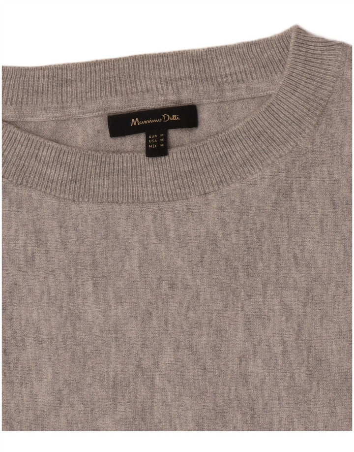 Hanorac crop pentru femei Massimo Dutti Jumper UK 14 Medium Gri Flecked