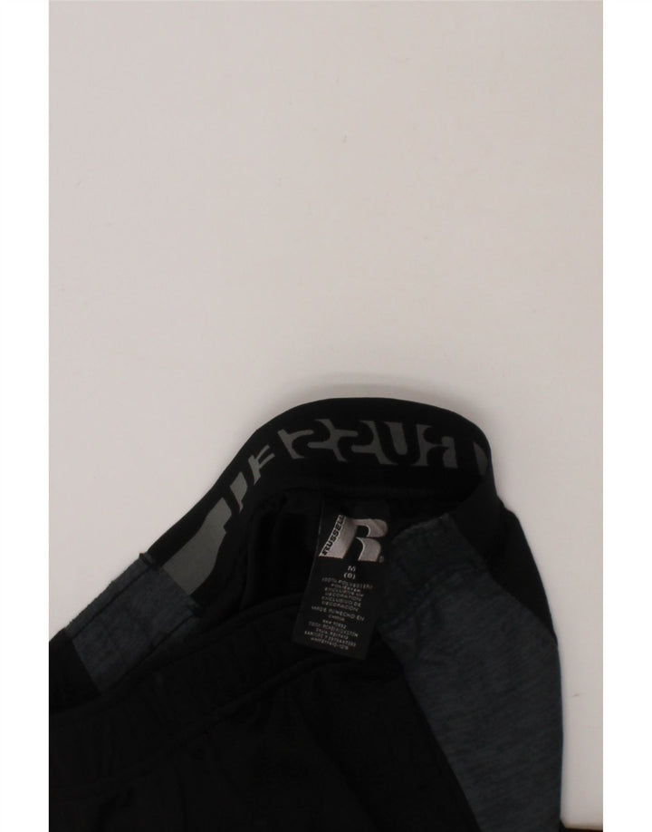 RUSSELL ATHLETIC Boys Sport Shorts 7-8 Years Medium  Black Colourblock Vintage Russell Athletic and Second-Hand Russell Athletic from Messina Hembry 