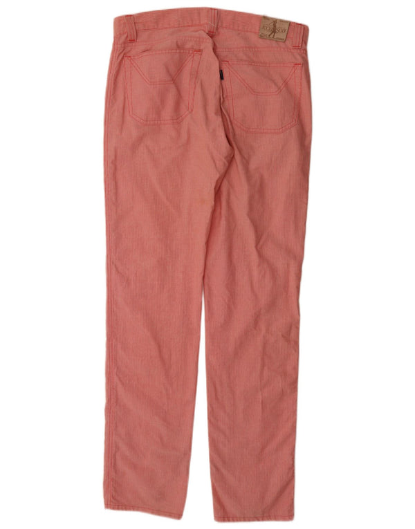 Pantaloni casual drepti pentru femei Jeckerson L33 L34 bumbac cu dungi roșii