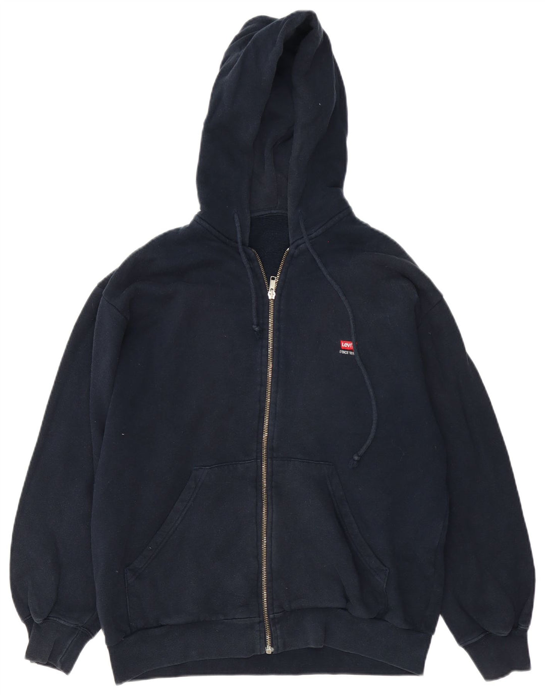 Pulover Levi's pentru bărbați, cu fermoar, bumbac, albastru, mediu