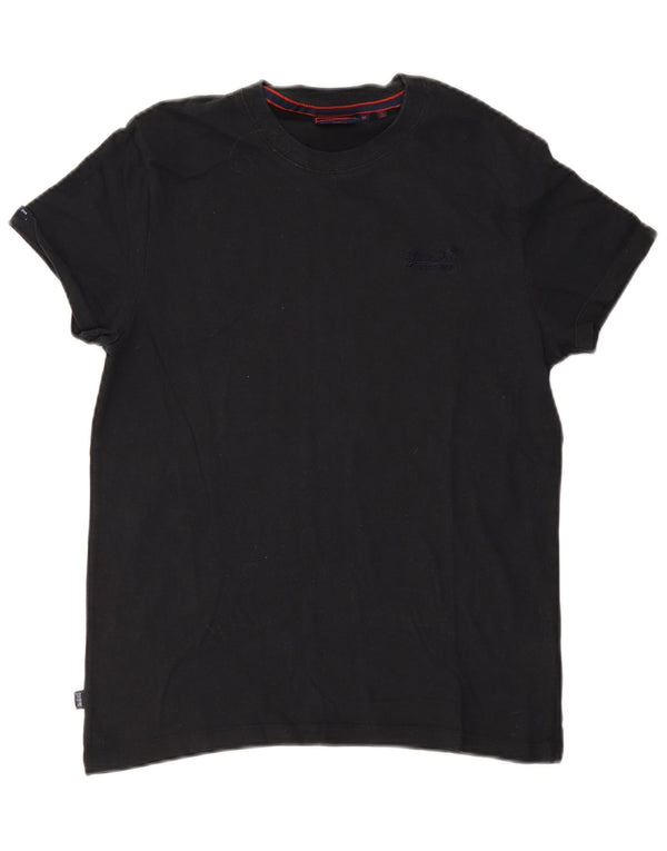 Tricou Superdry pentru bărbați Top mediu negru bumbac