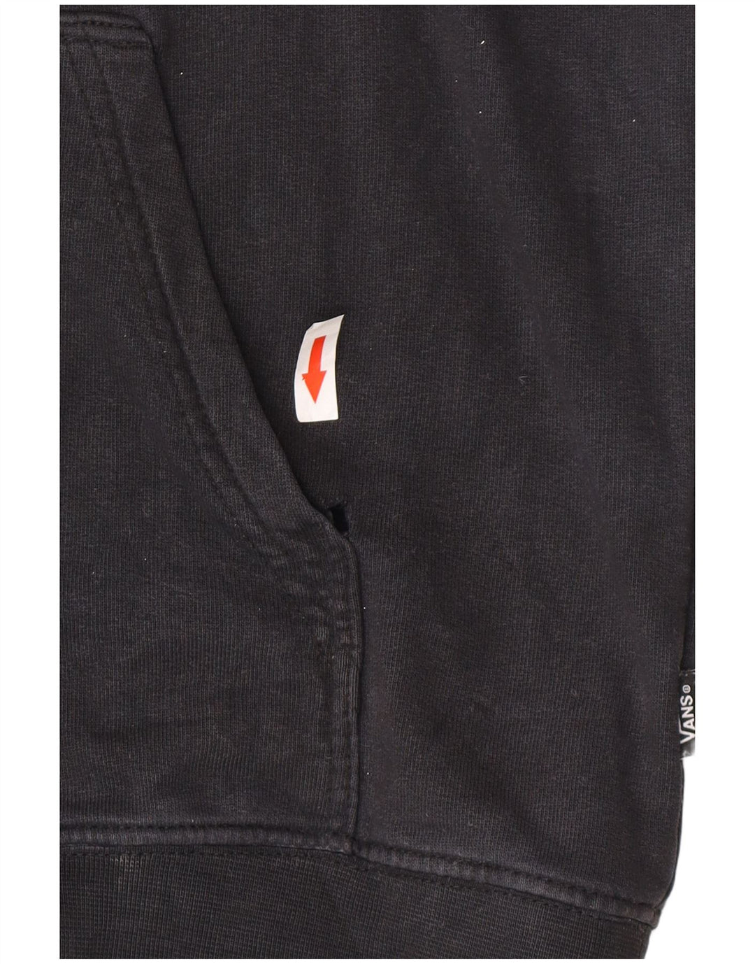 Pulover Vans pentru bărbați, bumbac mediu negru