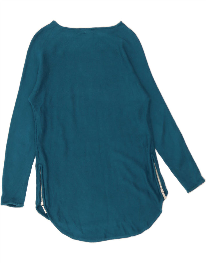 MICHAEL KORS Womens Boat Neck Jumper Sweater UK 12 Medium Blue Vintage Michael Kors and Second-Hand Michael Kors from Messina Hembry 