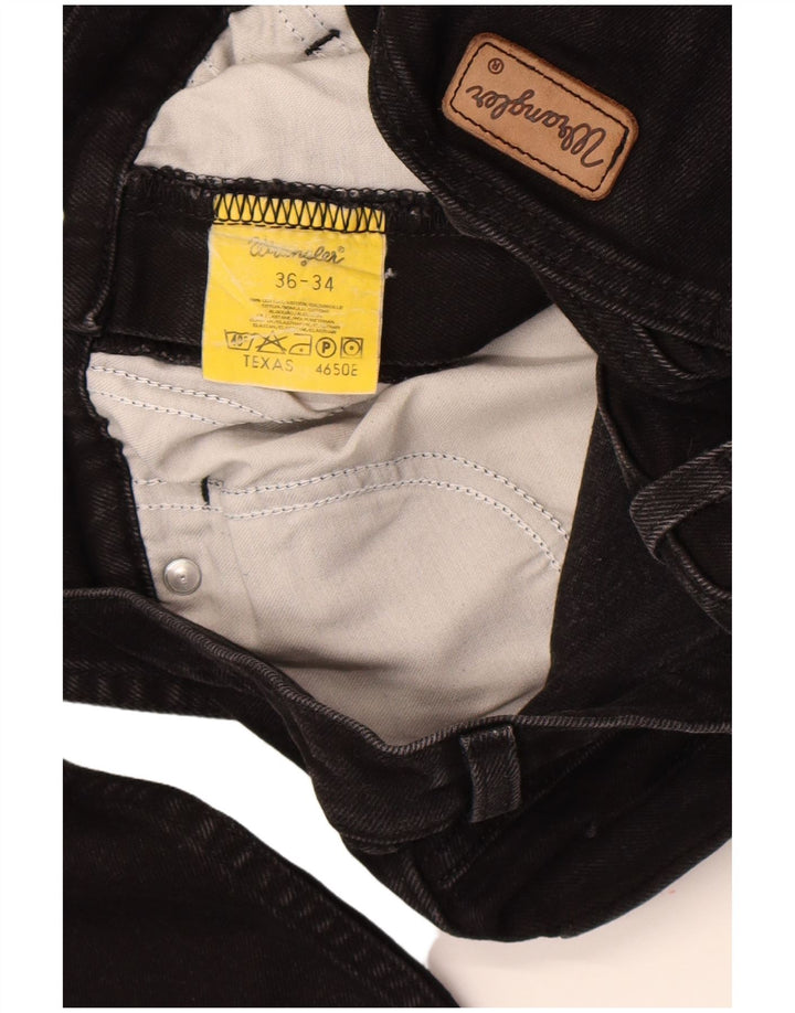 Blugi drepte pentru bărbați Wrangler Texas W36 L34 bumbac negru