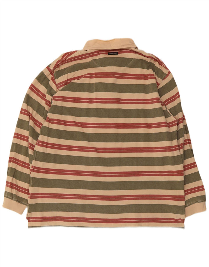 Tricou polo cu mânecă lungă pentru bărbați Marlboro Classics 3XL, cu dungi multicolore