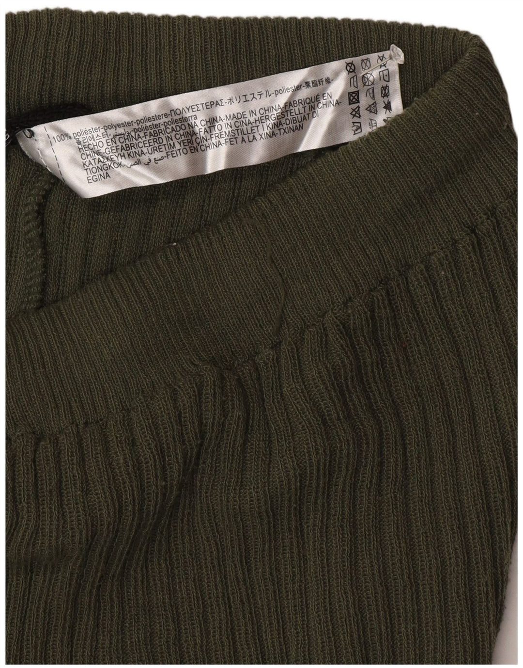 Leggings din tricot pentru femei Zara UK 12 Poliester verde mediu