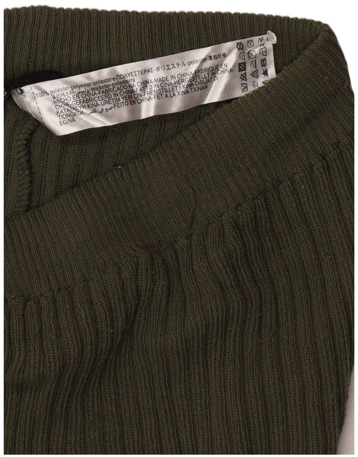 Leggings din tricot pentru femei Zara UK 12 Poliester verde mediu