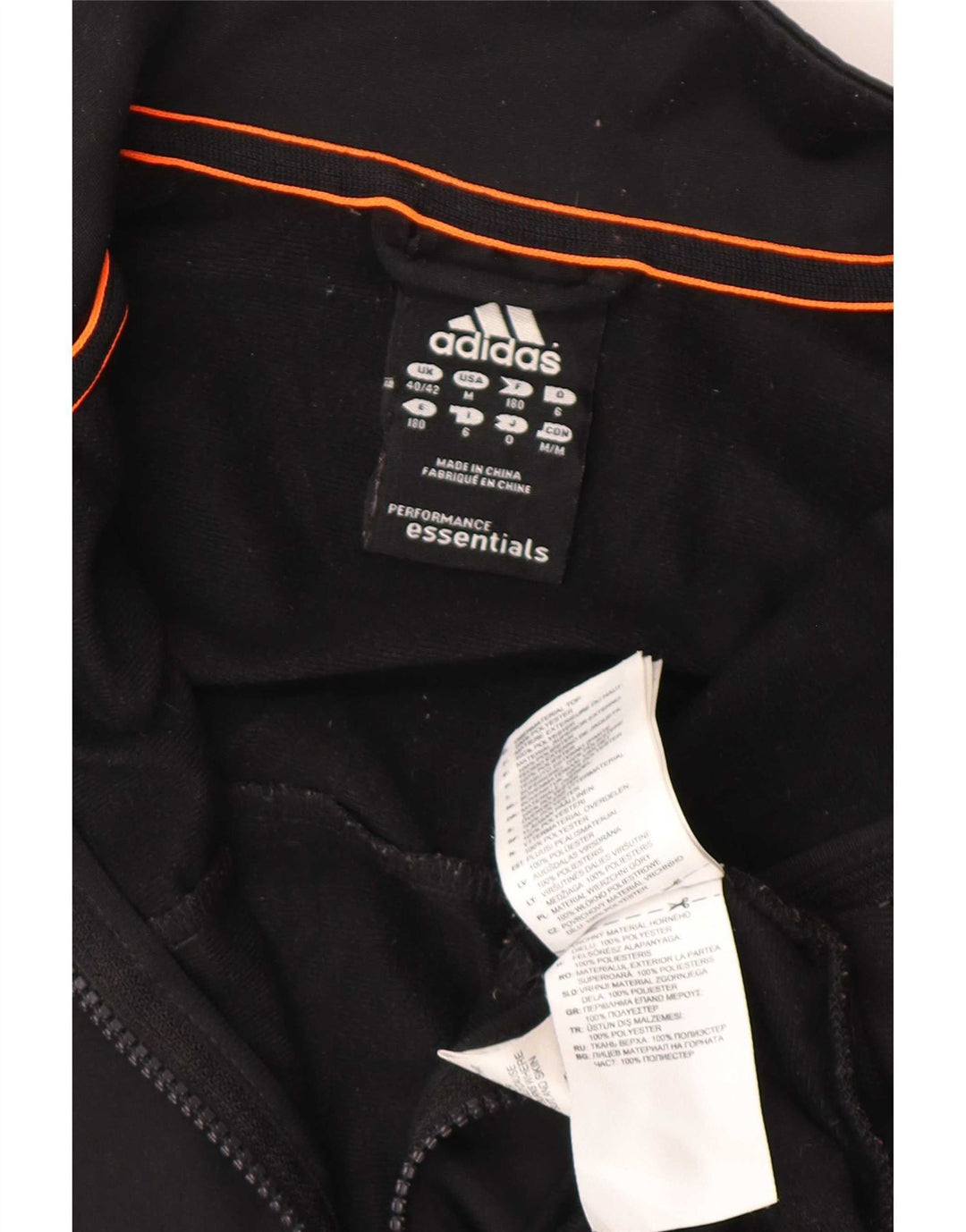 Jachetă de trening pentru bărbați Adidas UK 40/42 Poliester mediu negru