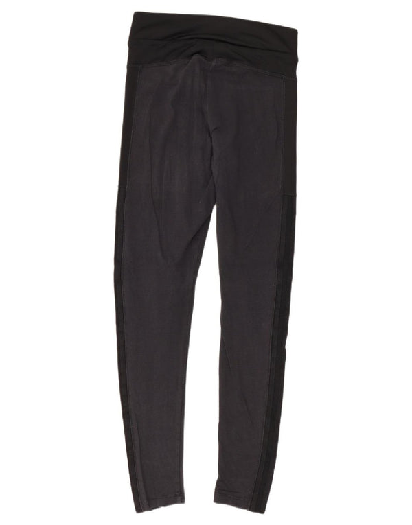 Leggings pentru femei Adidas UK 8/10, bumbac color bloc negru mic