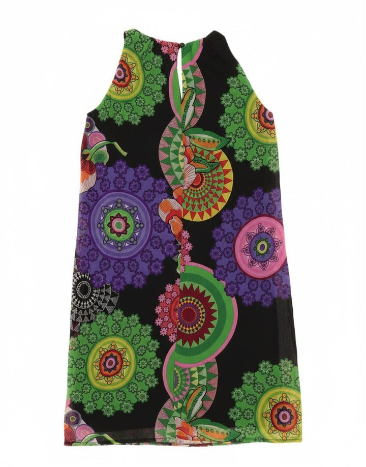Desigual Womens Oversized Halter Dress EU 34 XS Black Floral