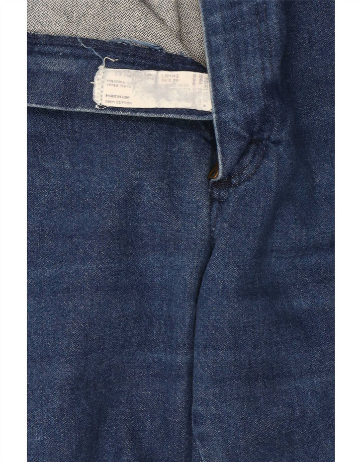 Blugi drepti pentru bărbați Wrangler W38 L26 bumbac bleumarin