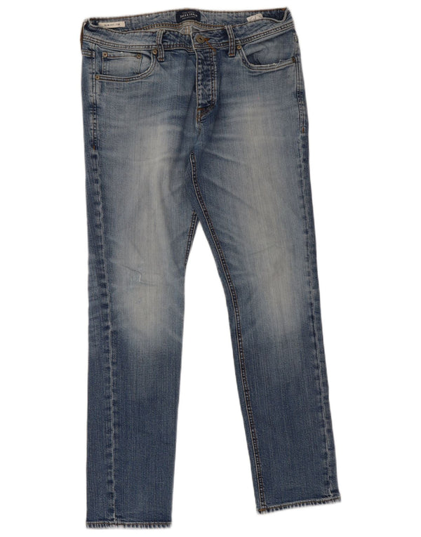 Blugi Jack & Jones Tim Slim pentru bărbați W33 L32 bumbac albastru
